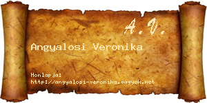 Angyalosi Veronika névjegykártya